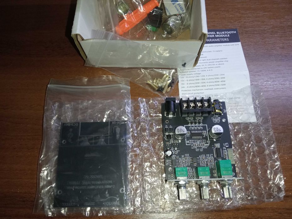 ZK-502MT 2x50W Bluetooth 5,0 AUX