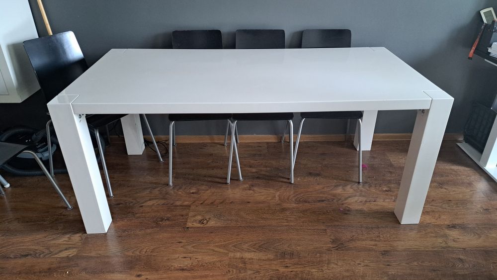 Stół biały błyszczący połysk 180x90 cm