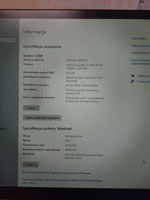 Komputer Dell Vistro 3268  D13S