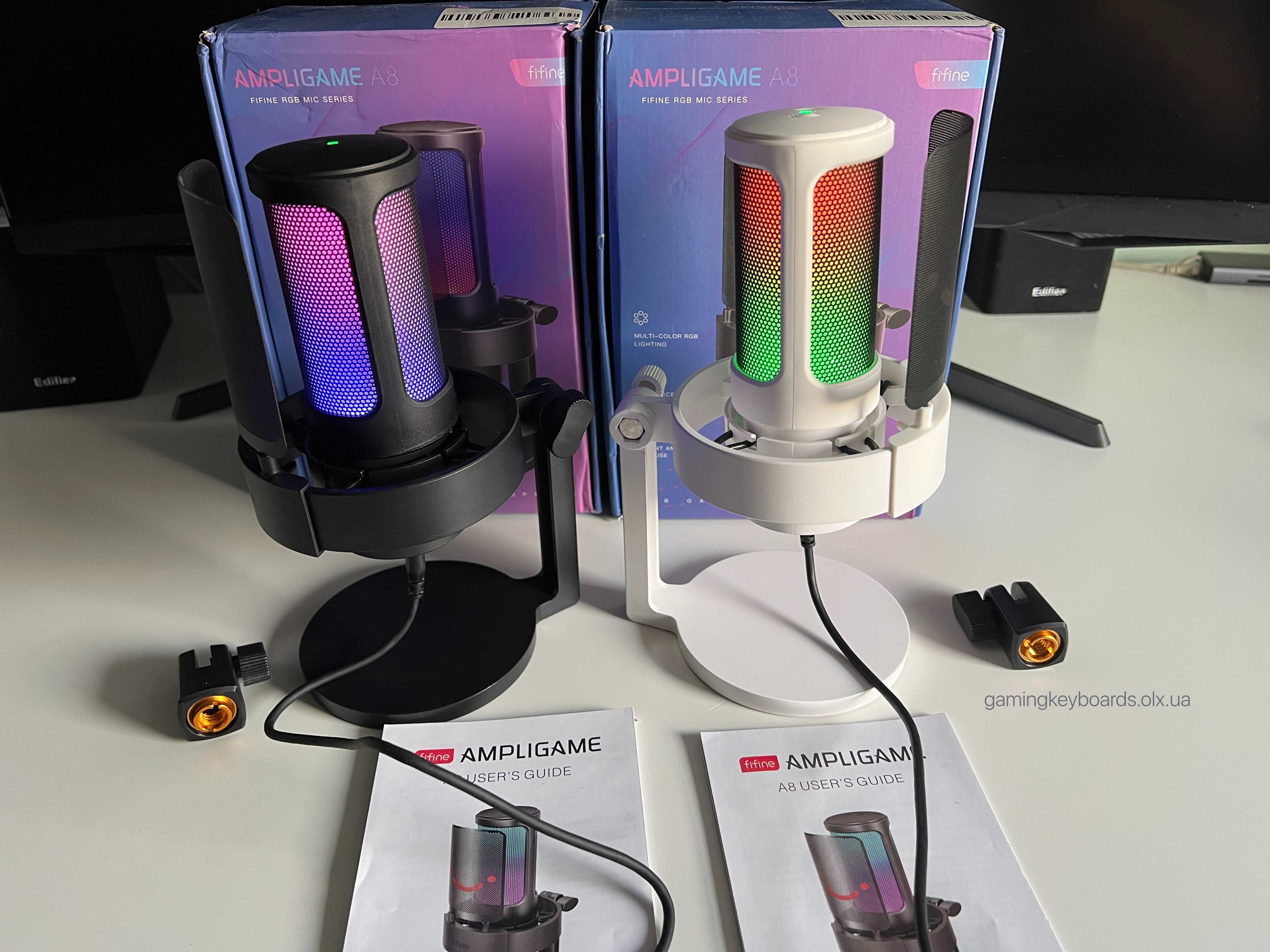 Новий Мікрофон Fifine AmpliGame A8 з RGB підсвіткою, USB-C