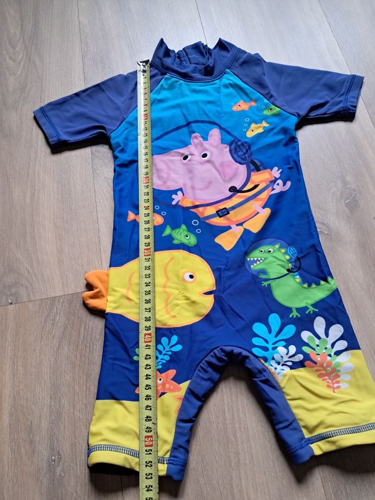 Kostium kombinezon strój kąpielowy peppa swinka George 92, 18-24 miesi