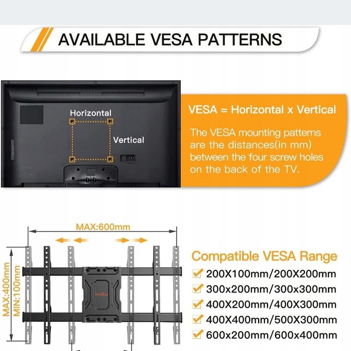 Uchwyt na telewizor PERLEGEAR PGLF7 ,,uniwersalne mocowanie