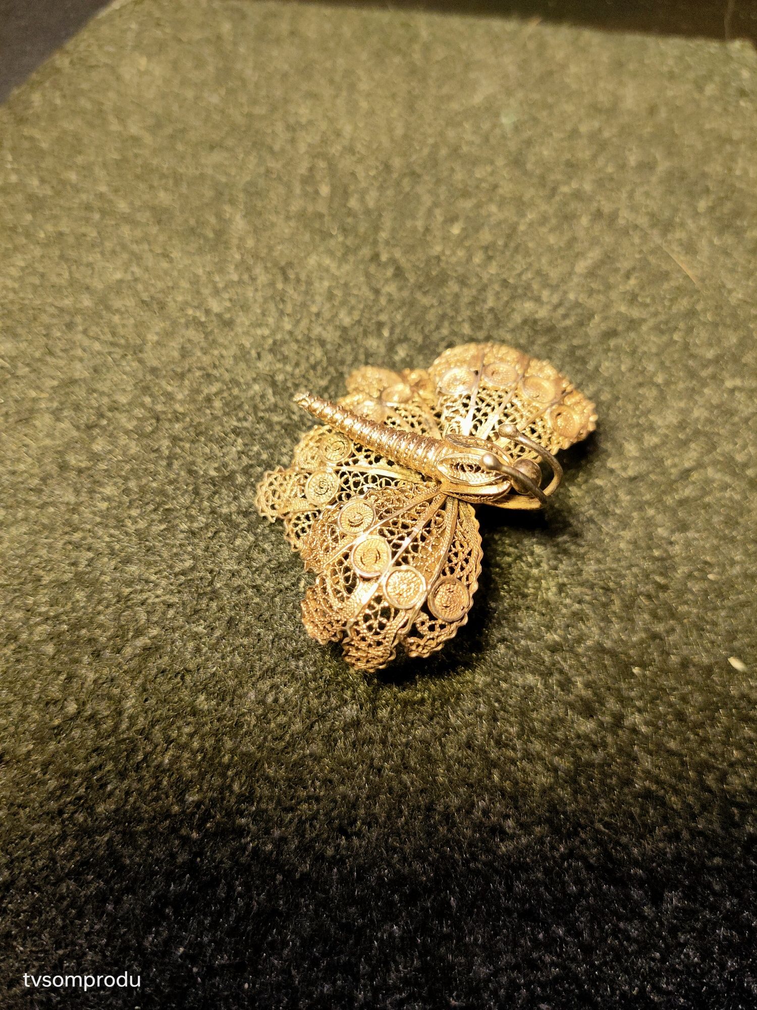 Broche vintage em filigrana português
