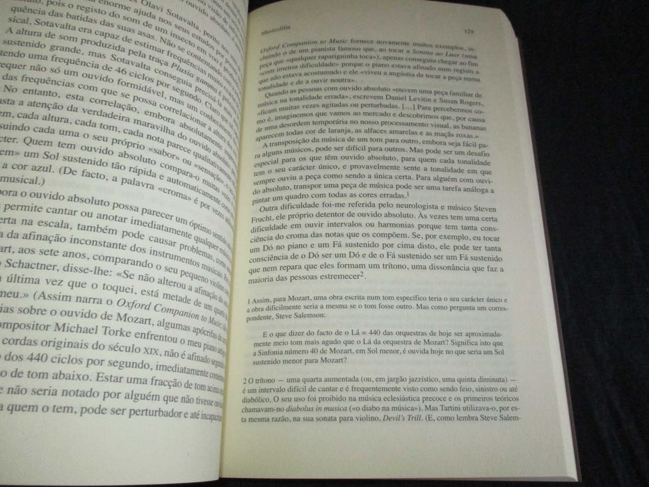 Livro Musicofilia Histórias sobre a Música e o Cérebro Oliver Sacks