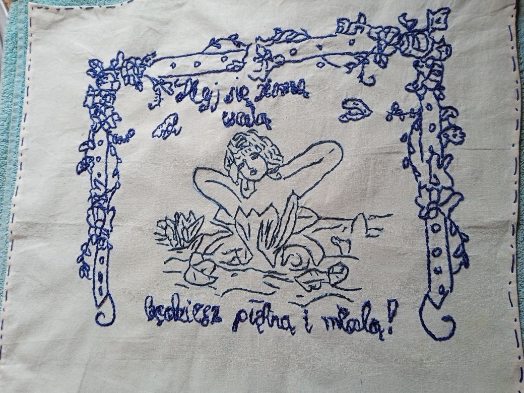 Makatka ścienna. Haft ręczny.