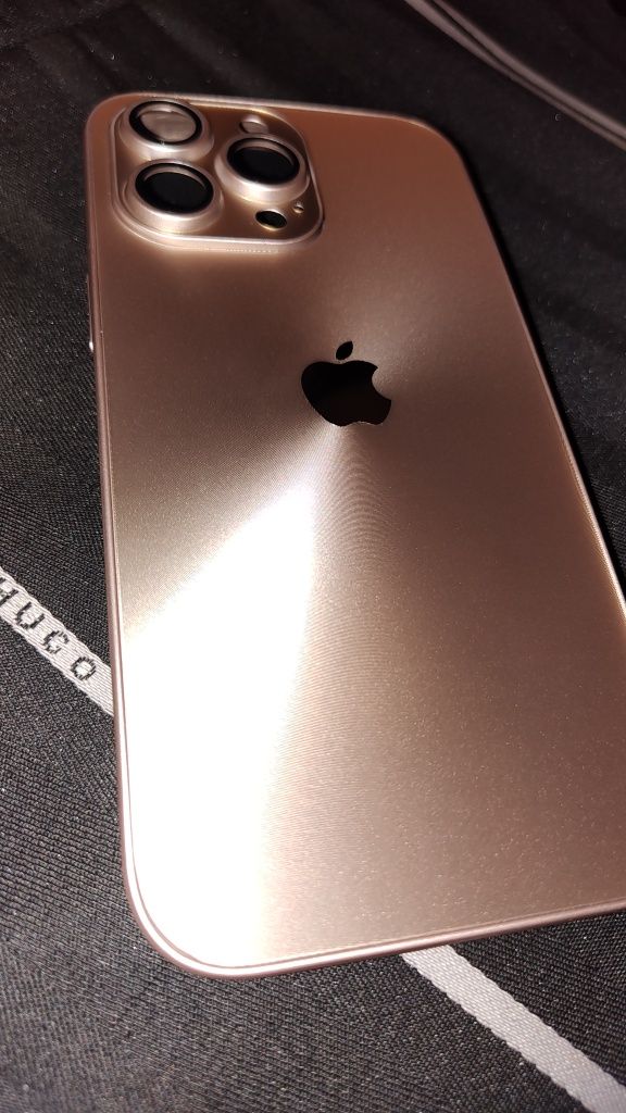 Etui rosegold Apple iPhone 14 pro max szklane plecki, ochrona aparatu