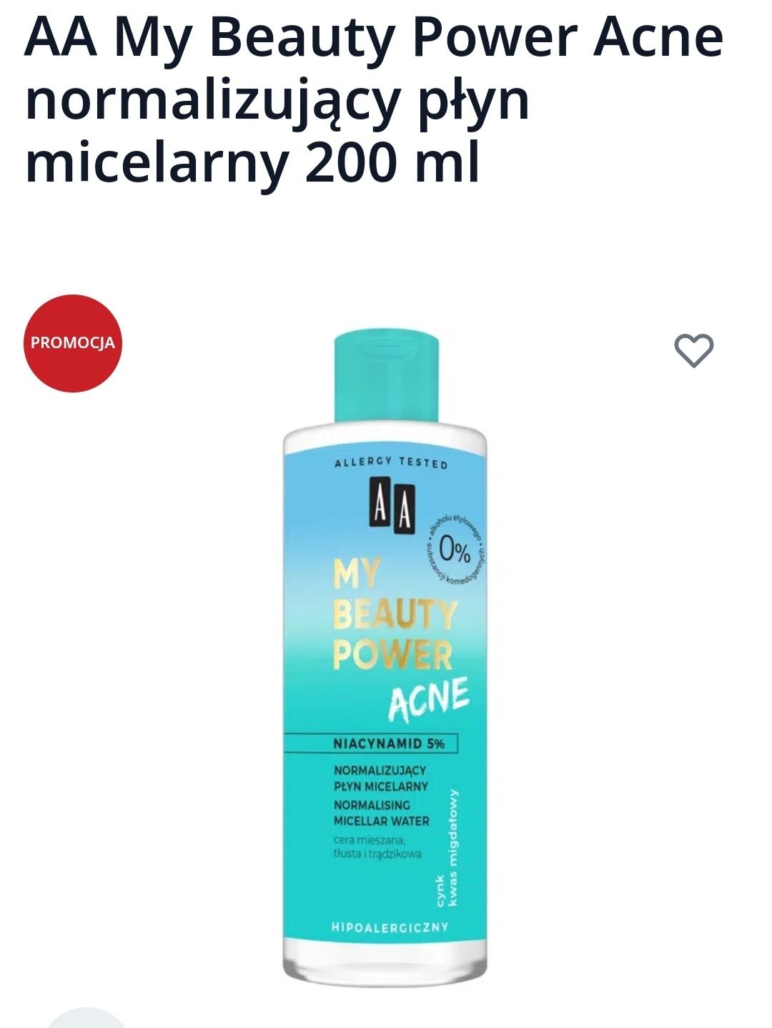 AA My Beauty Power Acne normalizujący płyn micelarny 200 ml