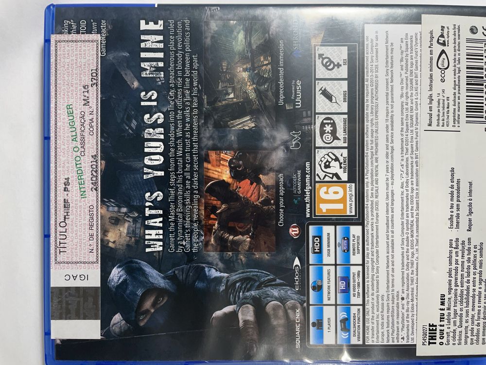 jogo para ps4 (Thief)