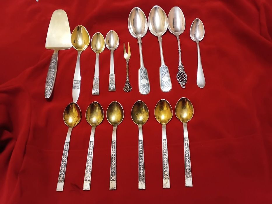 Серебряная чайная ложка 14.5 см 875 проба Каштан срібна ссср