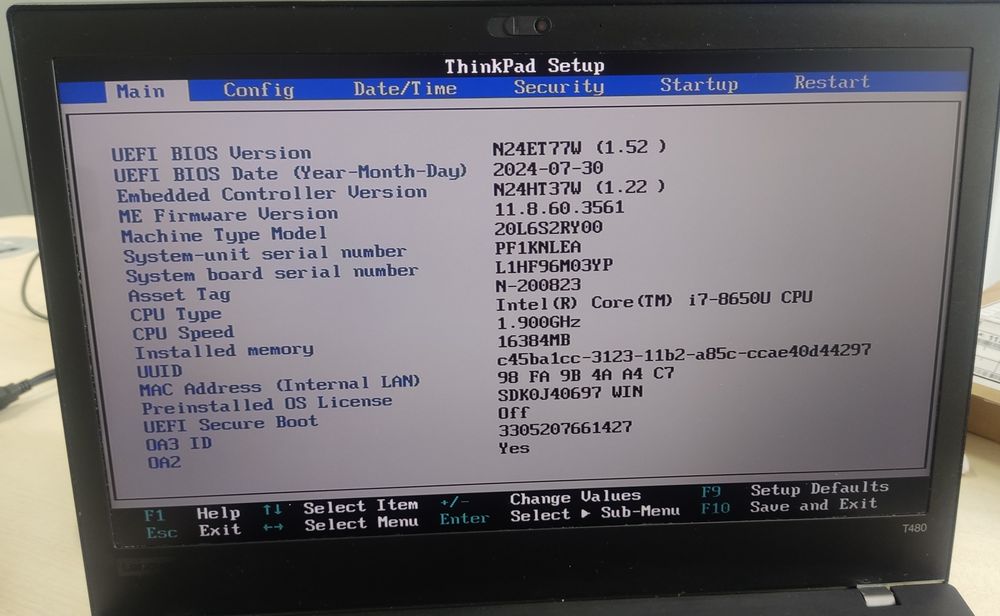 Дисплей Thinkpad T480