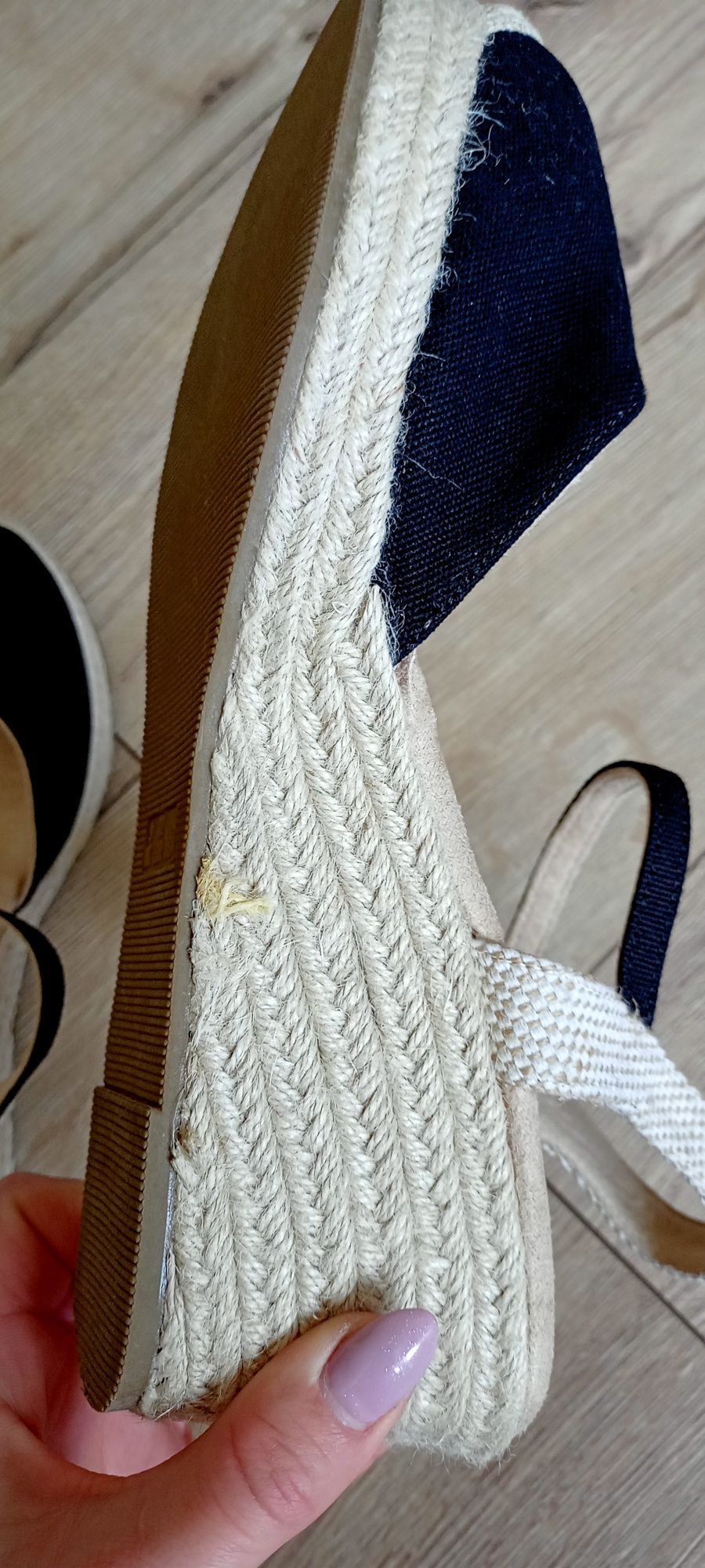 Sandały espadryle czarne 42 Primark