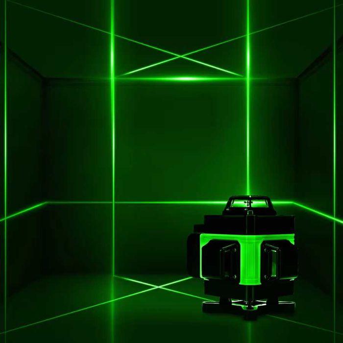Nível Laser com 16/12/8/4 Linhas 360º c/ mala de transporte 2 Baterias