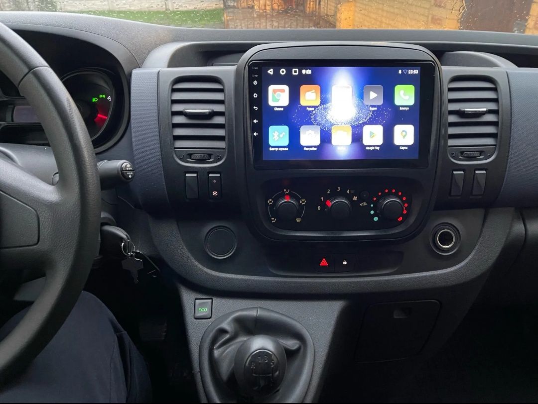 Rádio Android 13 com GPS Renault Trafic 3 / Opel Vivaro B (Novo)