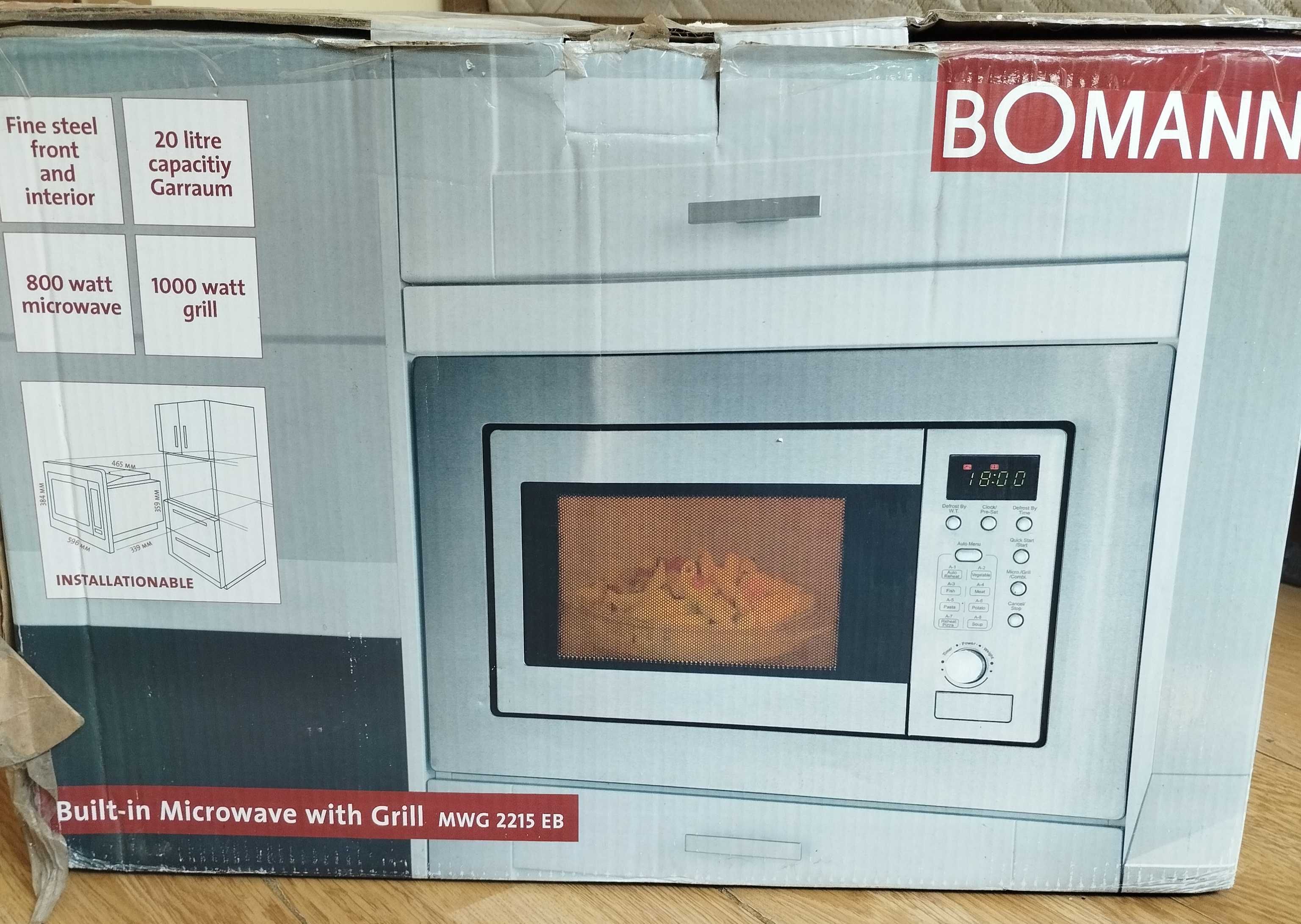 Mikrofalówka BOMANN 2211 UC MWG Z podwójnym grillem