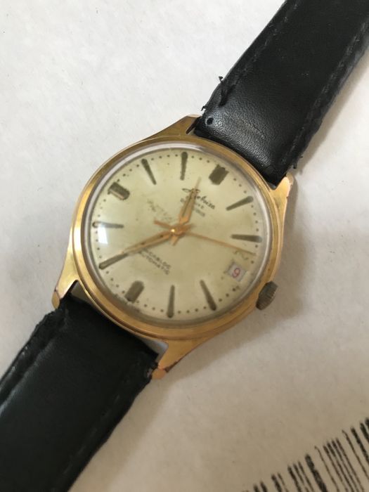 Часы мужск.,наручн. Швейцария. Позолота.