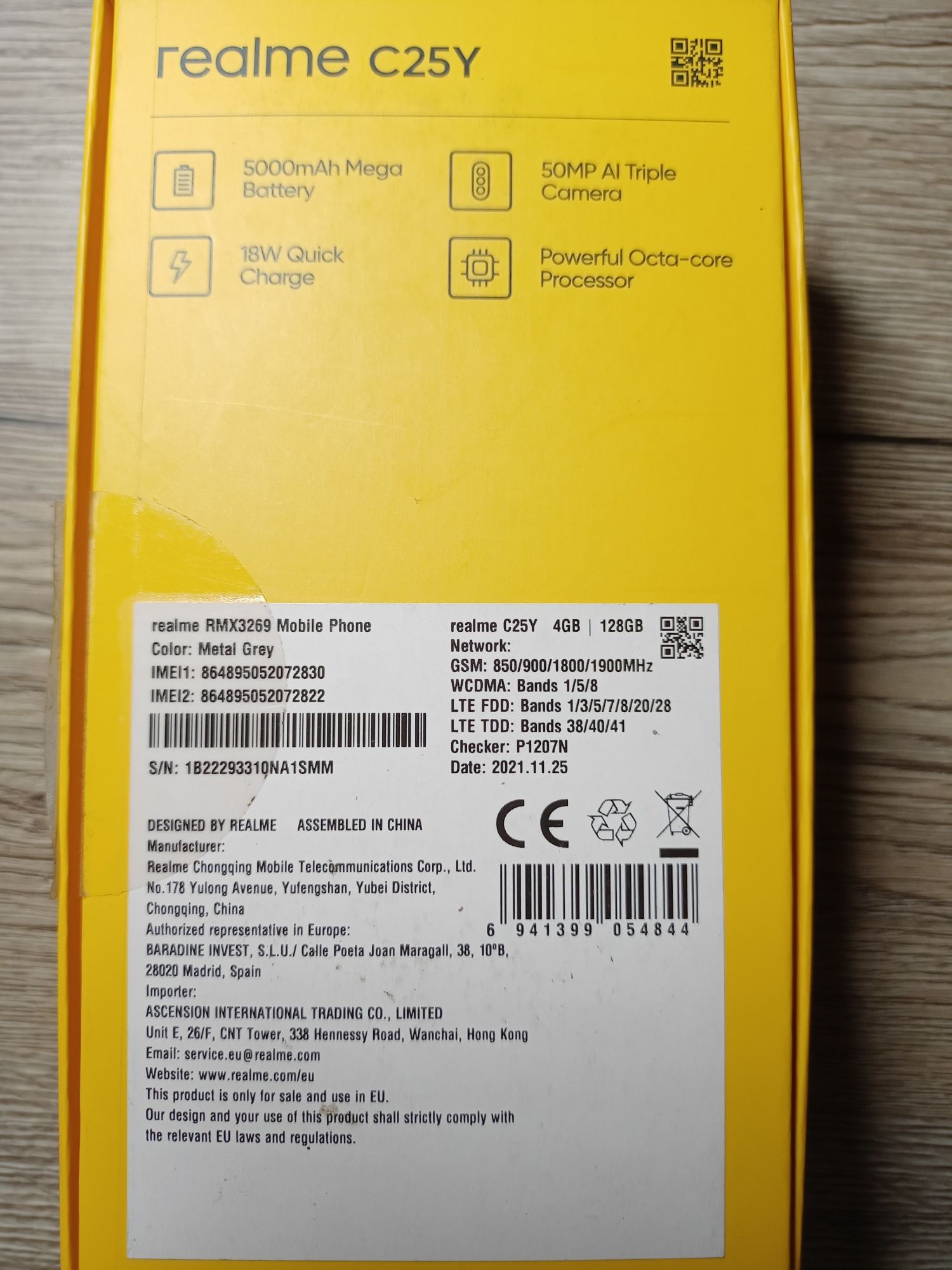 Smartfon realme C25Y 4/128gb