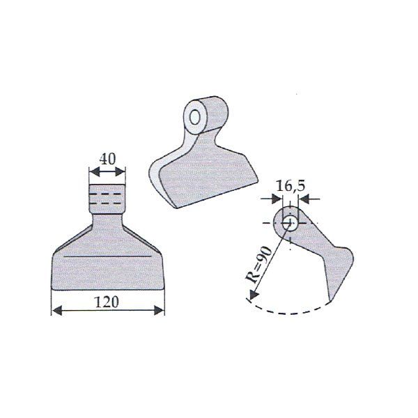 Bijak młotkow RM-8 kosiarka Zanon Orsi Sauerburger Agricom Sauerburger