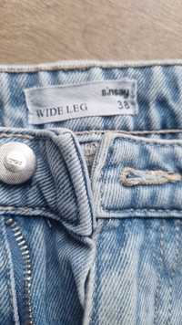 Spodnie jeansowe jeansy SINSAY 38 wide leg szeroka nogawka