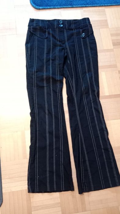 Spodnie damskie eleganckie czarne materiałowe rozmiar M/ L