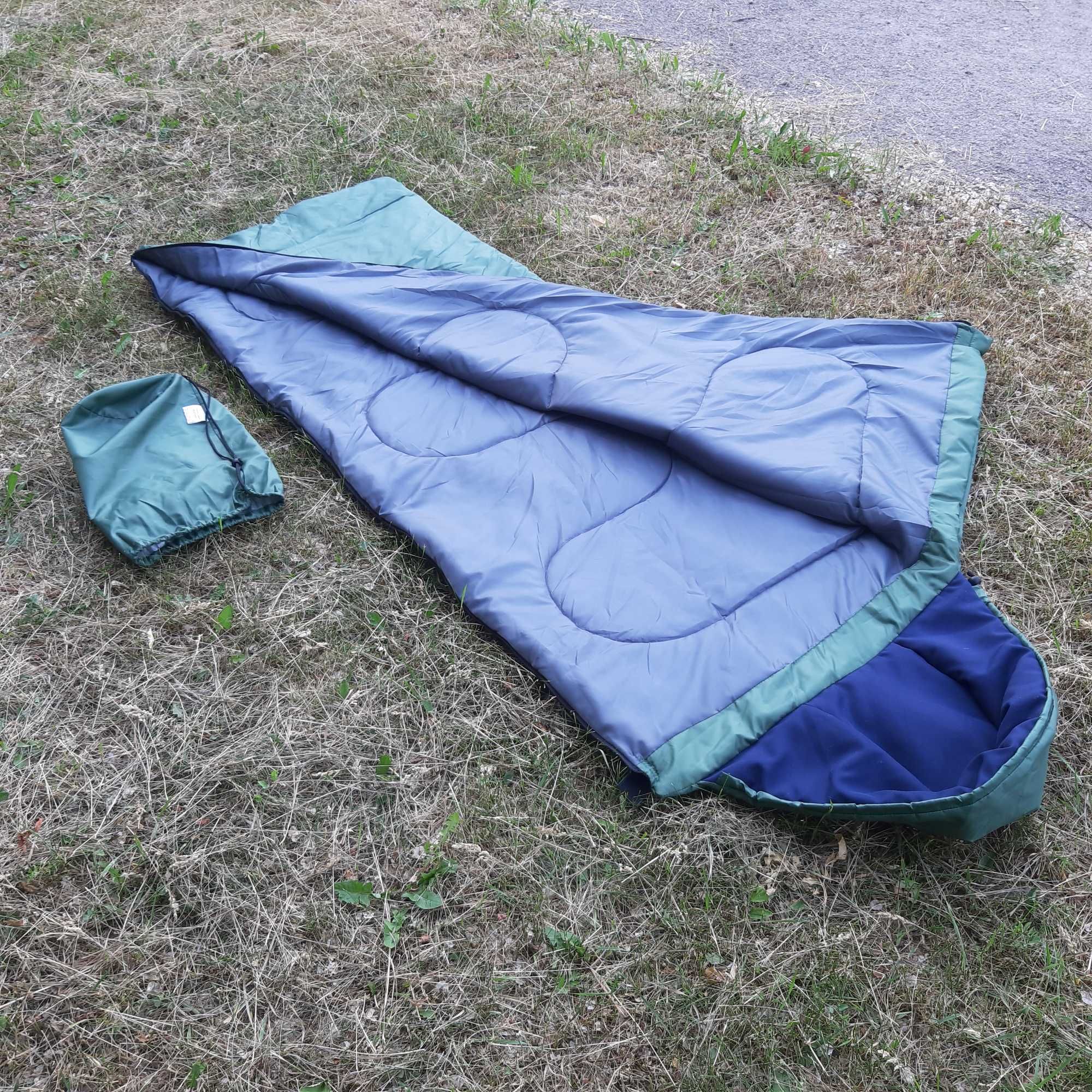 Спальный мешок одеяло 230×75 см цвет зелёный