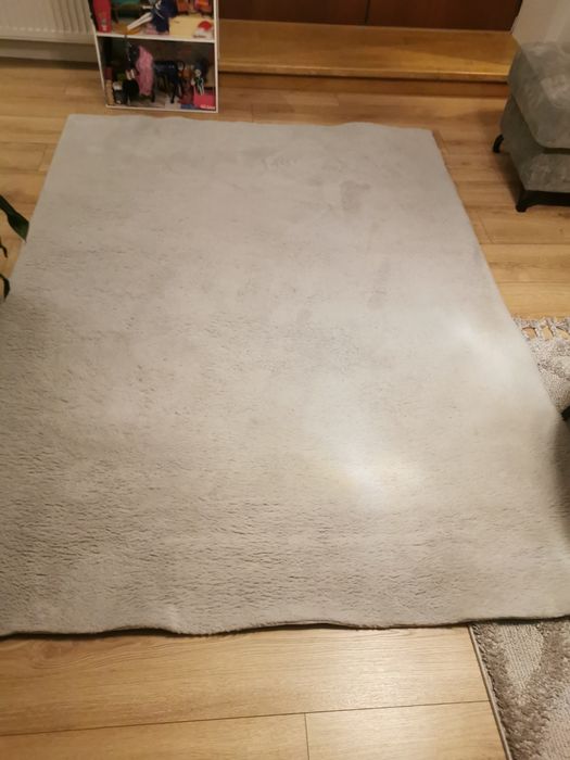 Dywan rabbit pluszowy szary 160x220 cm