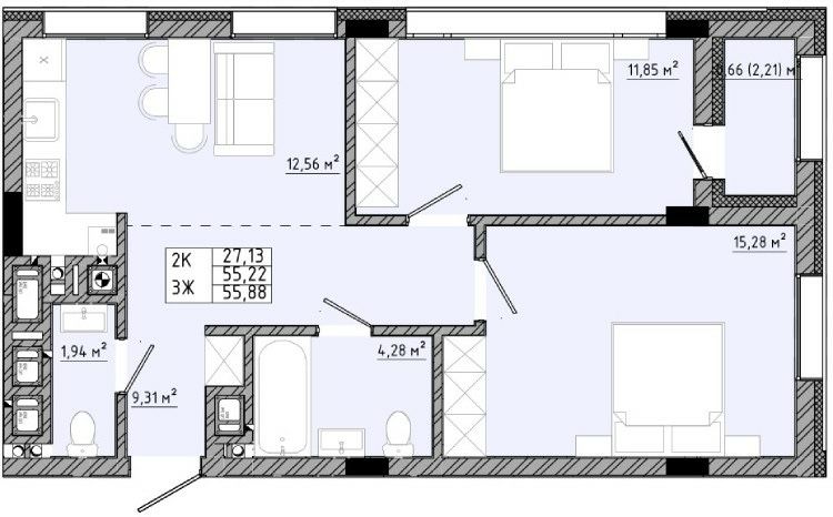 ЖК на Спортивній. Сокільники.  Галжитлобуд. Житло . 2кім