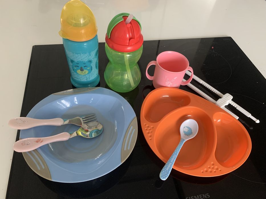 Bidon Talerz z przyssawką Sztućce dla dzieci