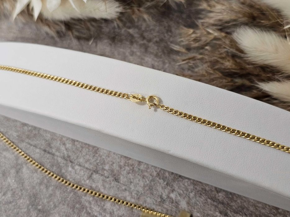 Piękny Złoty Łańcuszek z zawieszką próba 585 DŁ.45CM Waga: 4,29G
