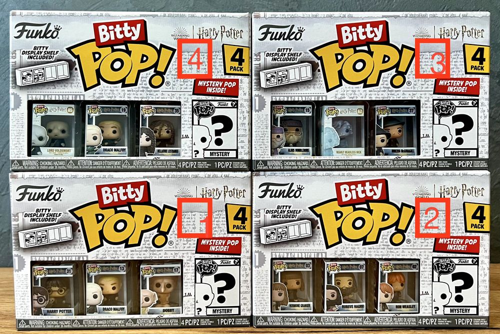 Funko Bitty Pop! Harry Potter. 4-Pack Series 1-4