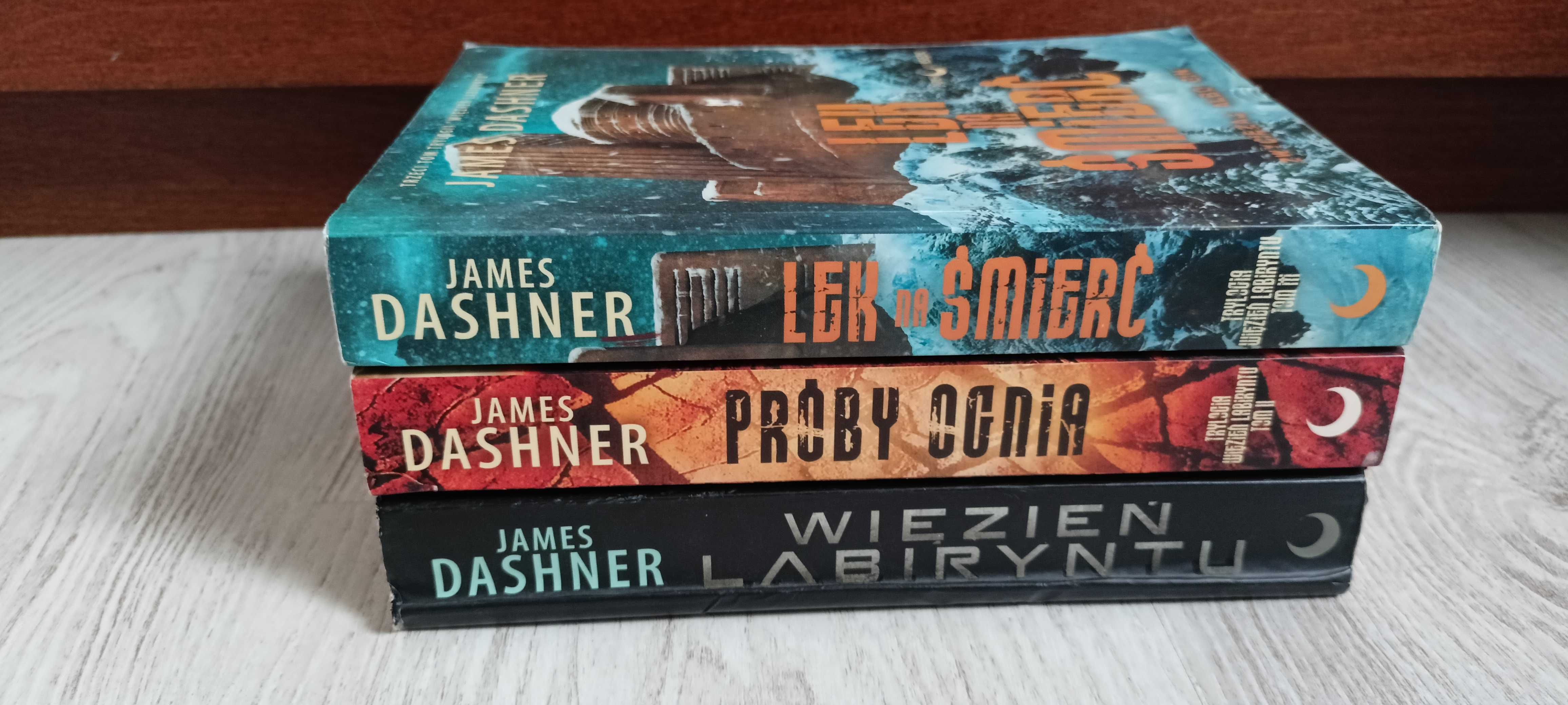3x James Dashner Więzień Labiryntu + Próby ognia + Lek na śmierć