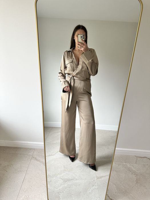 Kombinezon satynowy pretty lavish rozmiar 42 wesele impreza