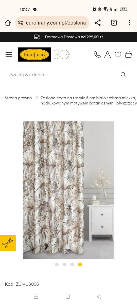 Firana firany firanka panel ażurowy ekranowy panele żakardowe zasłony