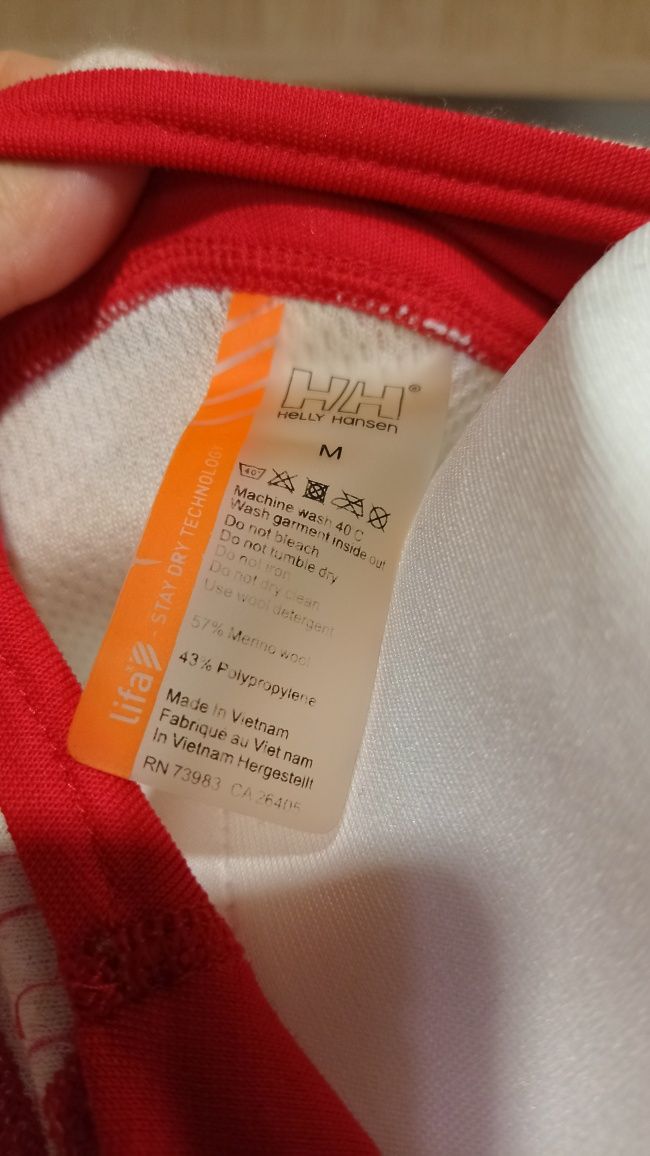 Bluzka koszulka termiczna wełniana, Merino Wool wełna Helly Hansen M 3