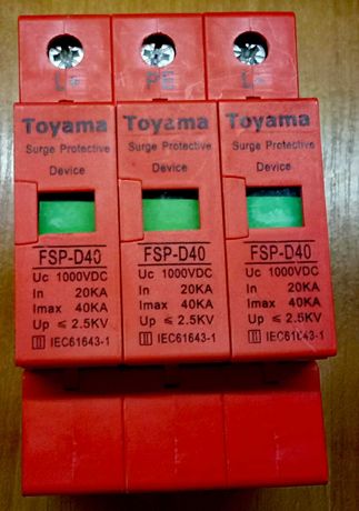 Обмежувач перенапруги для сонячних фотомодулів ОПН Toyama FSP-D40