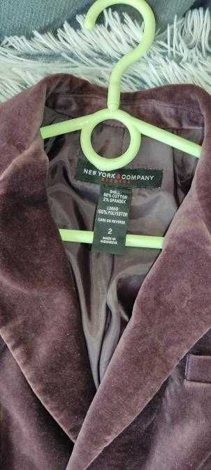 Żakiet damski New York & Company 98% Bawełna fioletowy