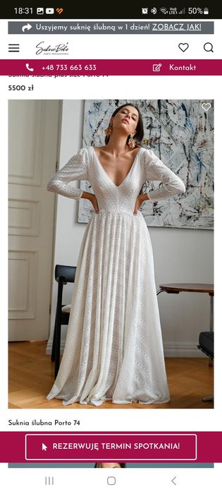 Suknia ślubna suknie boho model porto 74