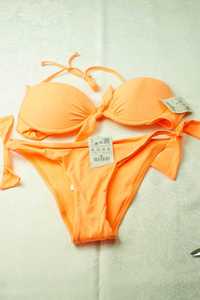 Pomarańczowy strój kąpielowy Pull & Bear roz. L, figi M