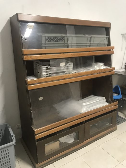Tendeira padaria tabuleiros mesa inox