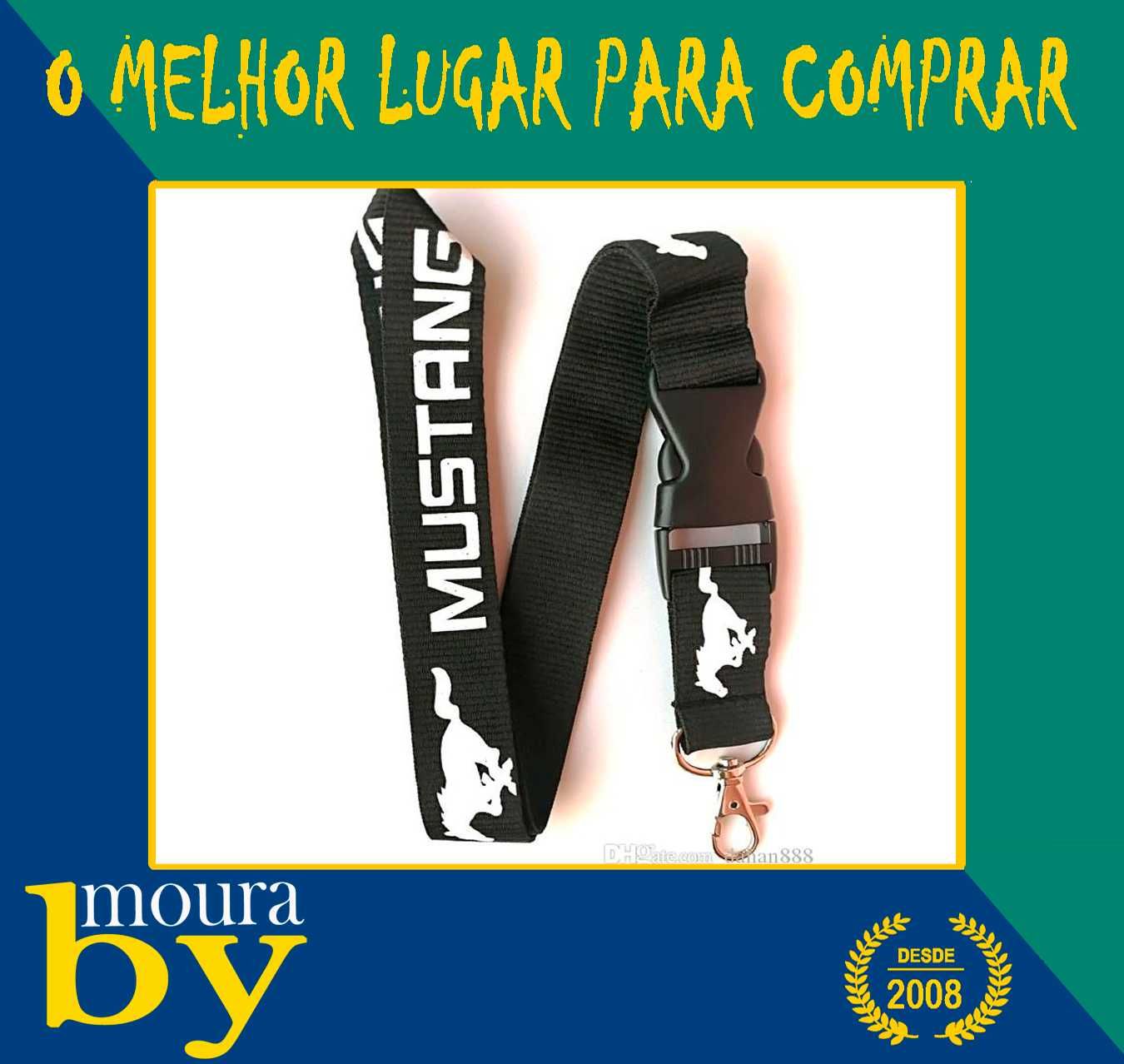 Fita de pescoço e porta chaves Mustang Ford