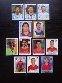 Cromos de futebol Cristiano Ronaldo e Leonel Messi da Panini