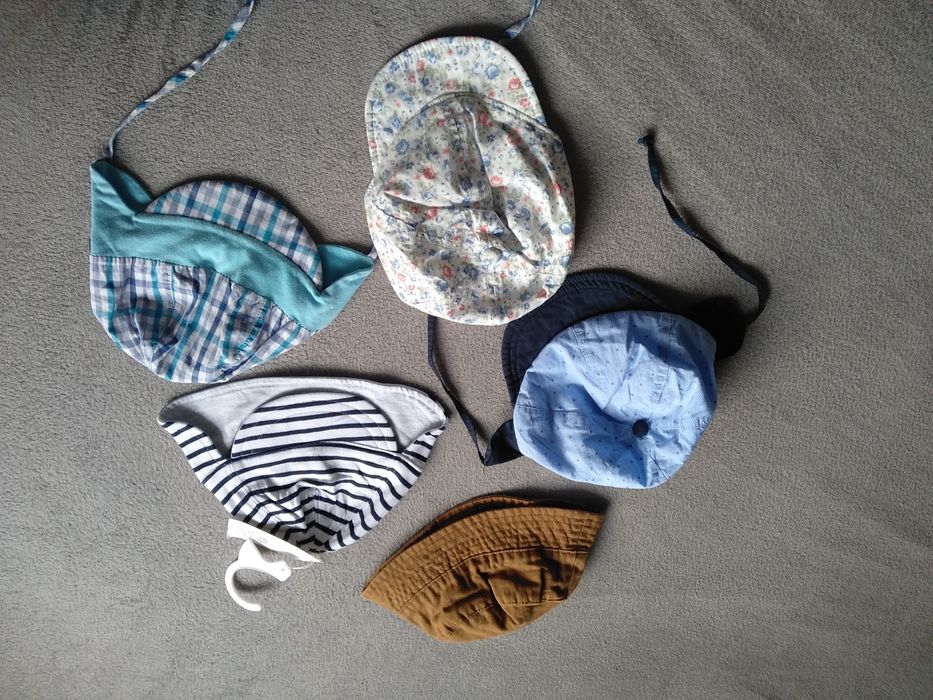 5x Czapeczka dla niemowląt newbie, Fred&flo, Next i inne, rozm 0-3