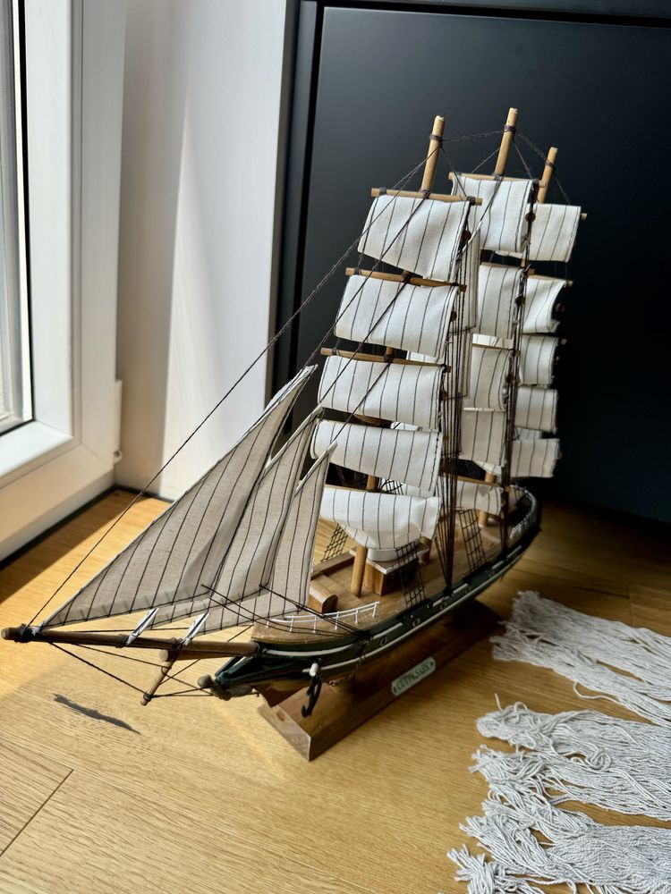 Model statku drewniany 49cm Cutty Sark super stan