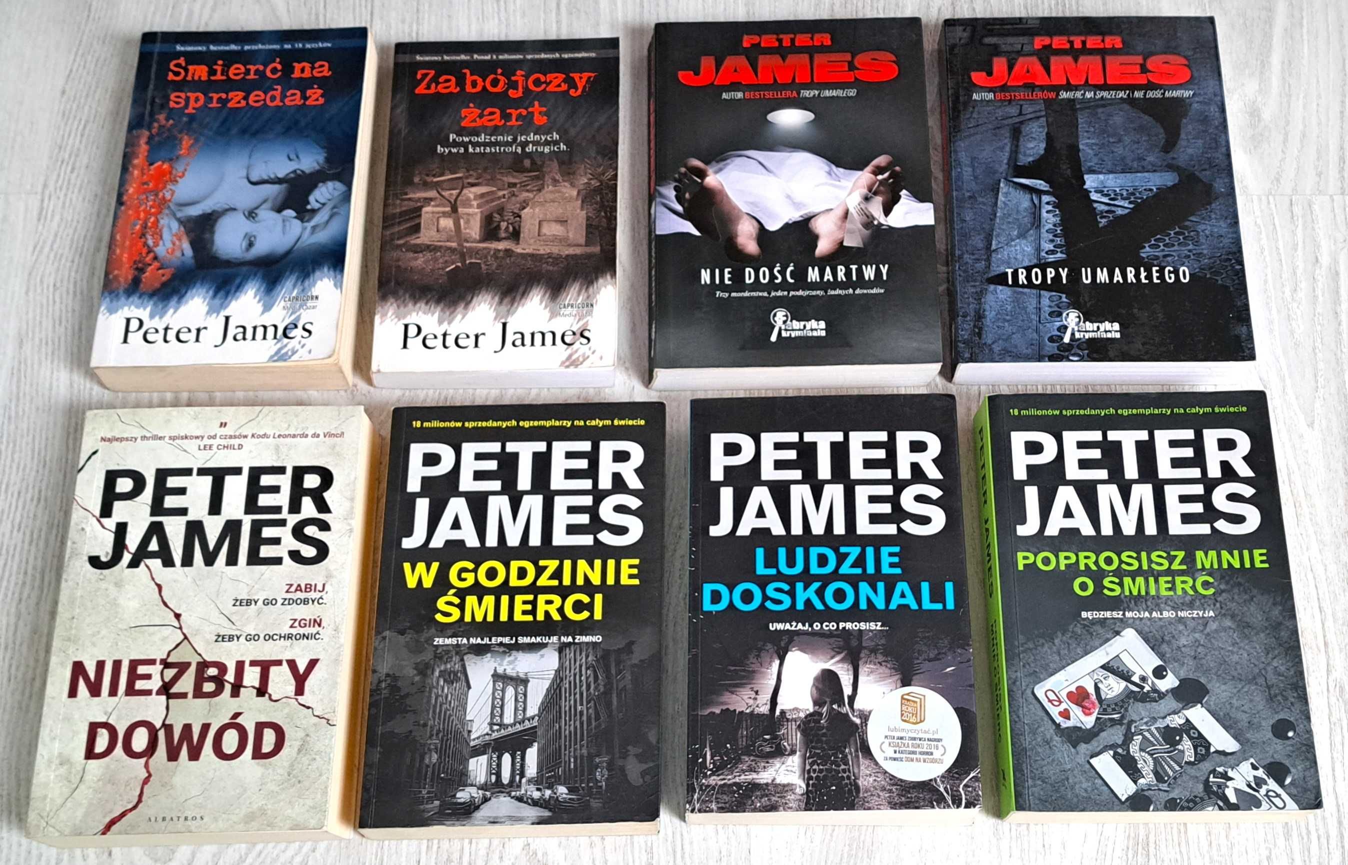 8x Peter James Tropy umarłego Niezbity dowód Ludzie doskonali Nie dość