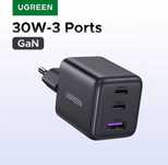 UGREEN 30W 3-Port GaN Fast Charger Ugreen X515 зарядний пристрій