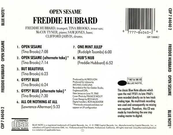 Freddie Hubbard – Open Sesame us press 1988