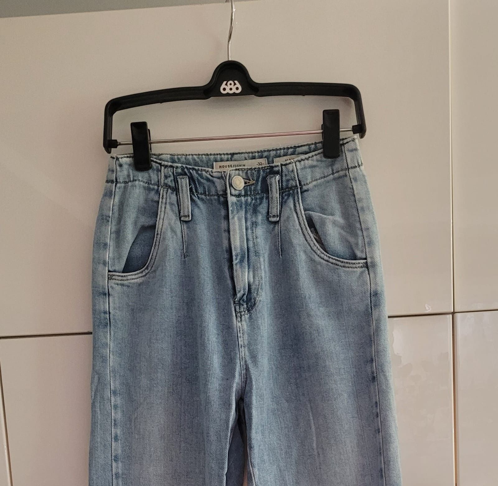 Jasne Spodnie jeans mom 32 house