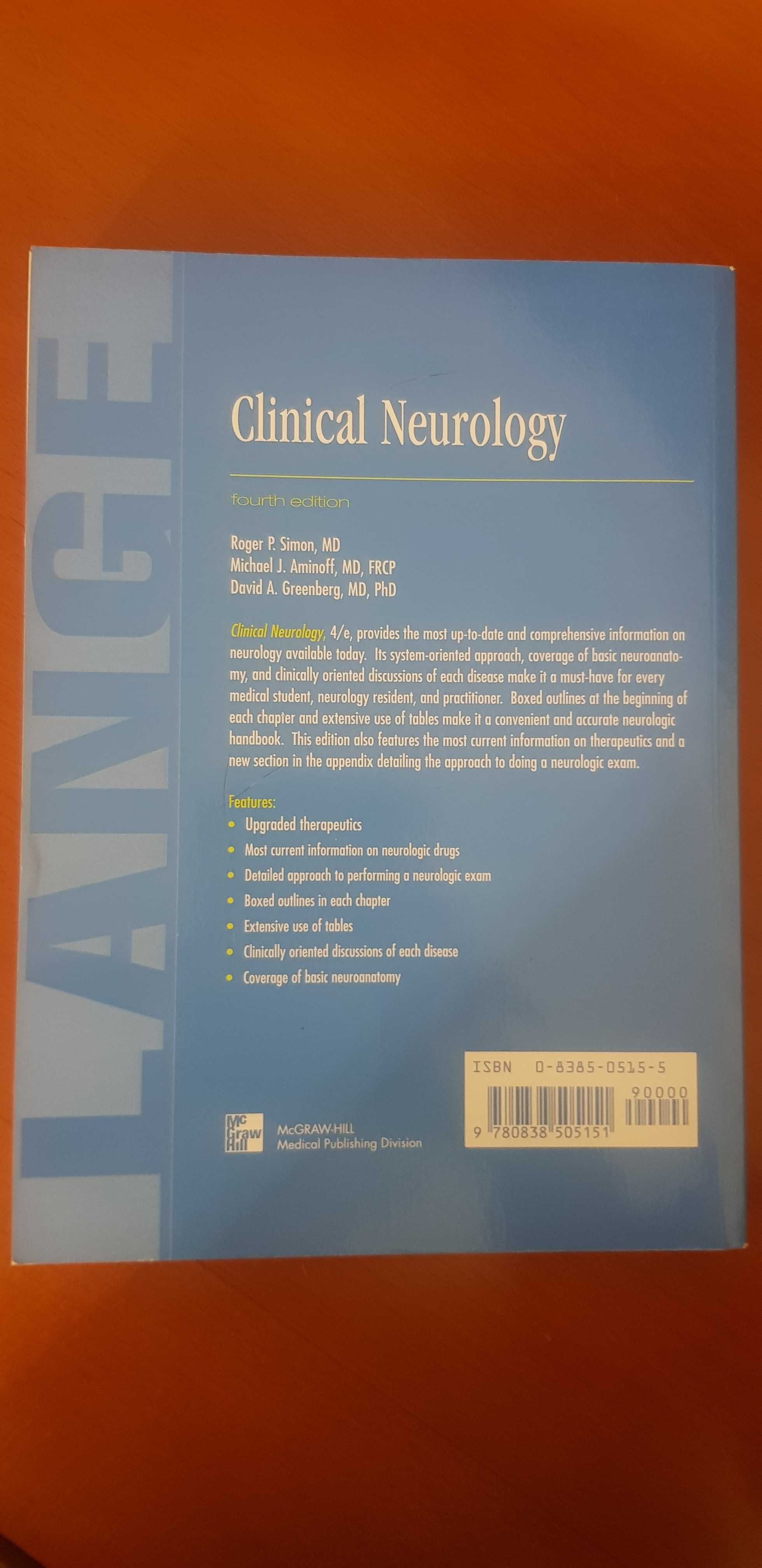 Clinical neurology 4 edição  roger p. Simon michael j. Aminoff