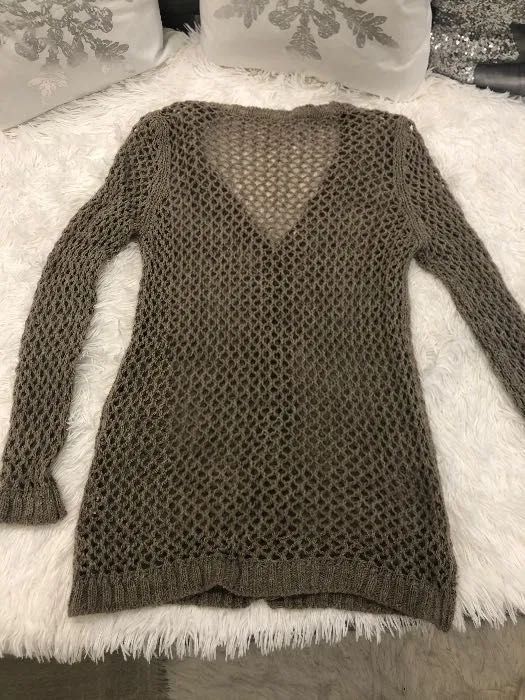 Ażurowy kardigan sweter