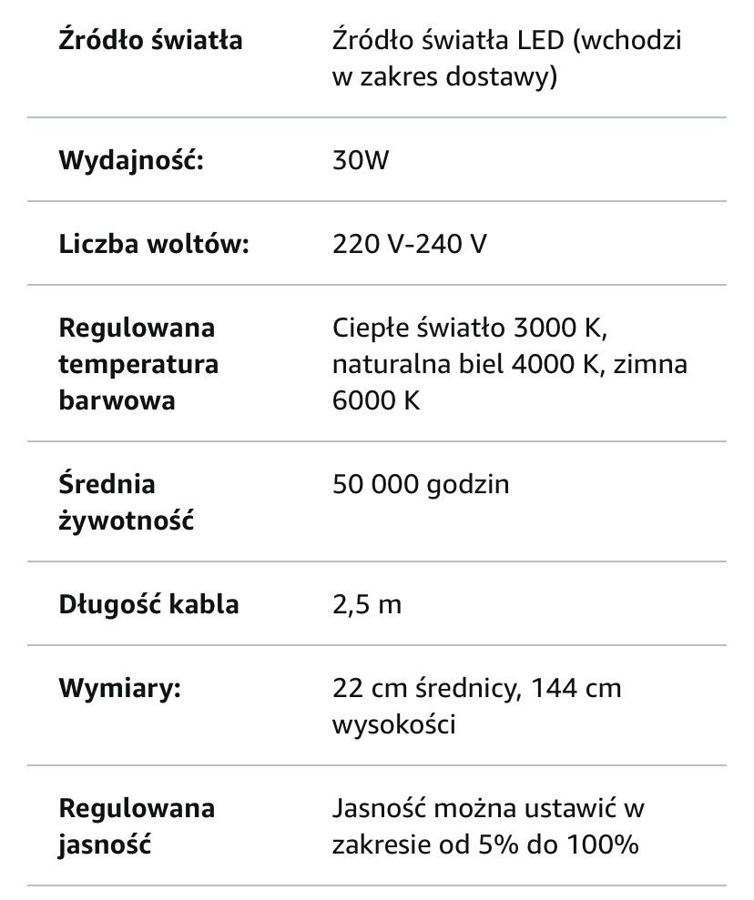 lampa  podłogowa  led z pilotem Senfay nowa