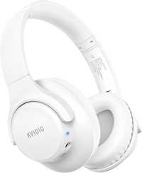 KVIDIO WH201A Słuchawki nauszne  bezprzewodowe, składane, białe